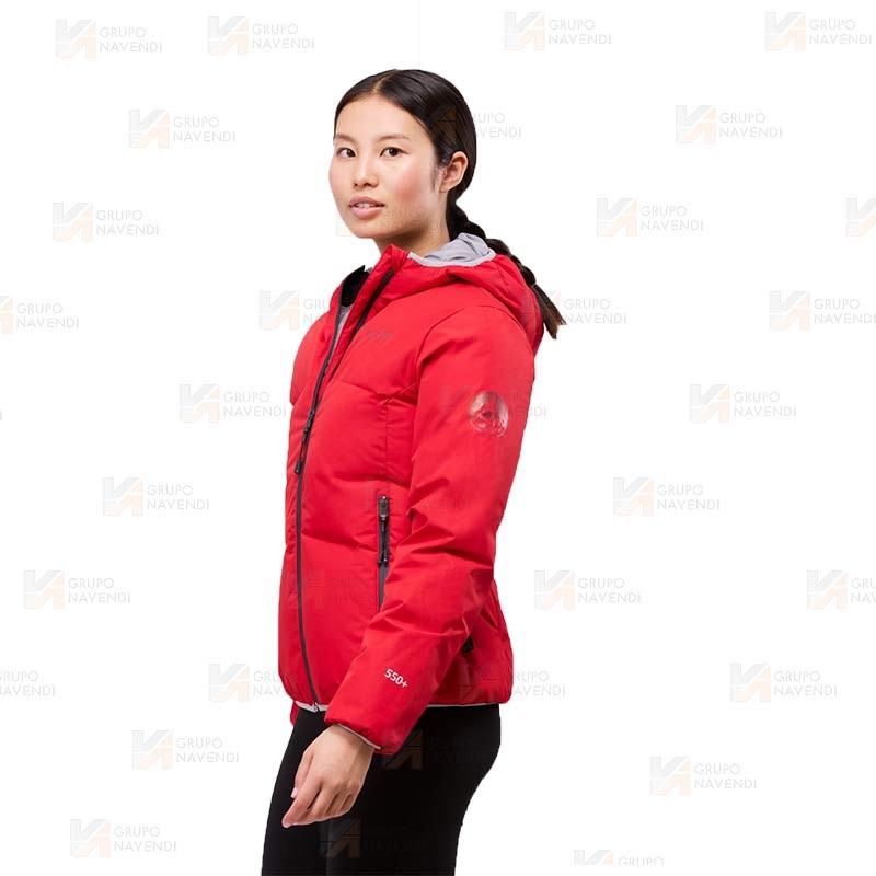 Cazadora combinada GÏLLD con capucha Roc-Neige para mujer color rojo