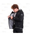 Cazadora combinada GÏLLDUM con capucha Roc-Neige color negro