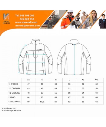 Cazadora softshell deportiva bicolor para mujer color azulina y gris