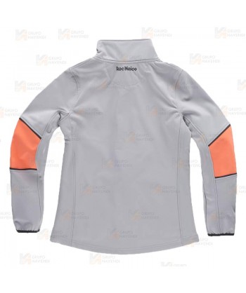 Cazadora softshell deportiva bicolor para mujer