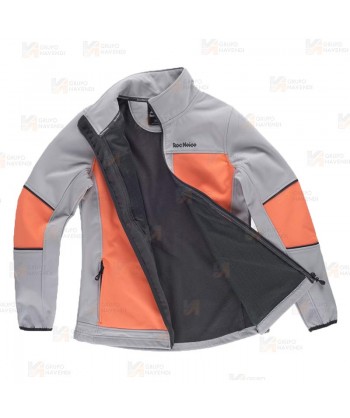 Cazadora softshell deportiva bicolor para mujer