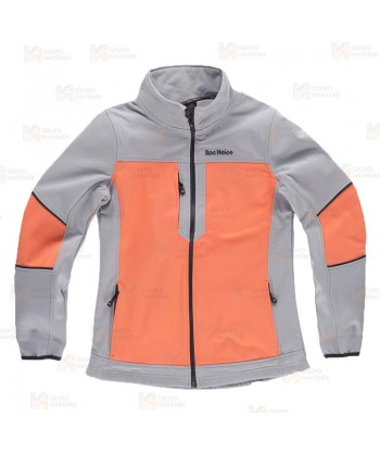 Cazadora softshell deportiva bicolor para mujer