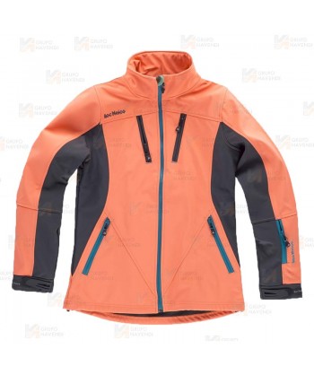 Cazadora softshell deportiva bicolor para mujer