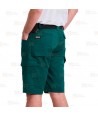 Bermuda multibolsillos con tejido bielástico   color verde