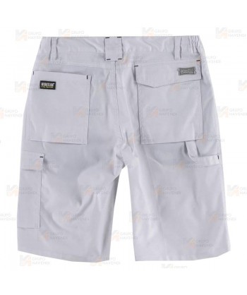 Bermuda multibolsillos con tejido bielástico   color blanco