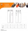 Pantalón de trabajo, bielástico y multibolsillos color blanco