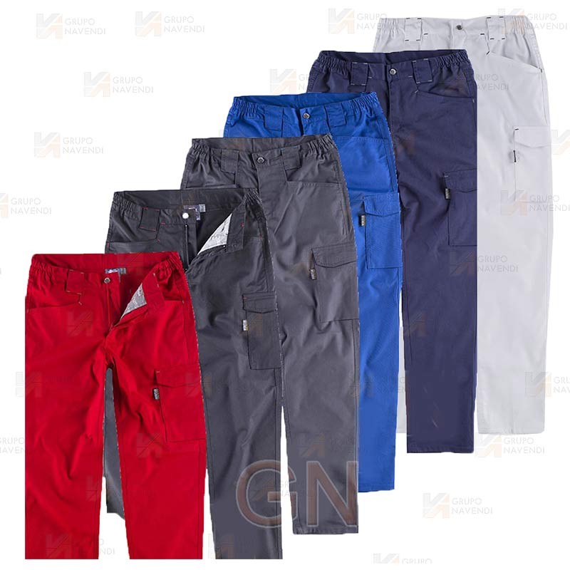 Pantalón de trabajo, bielástico y multibolsillos