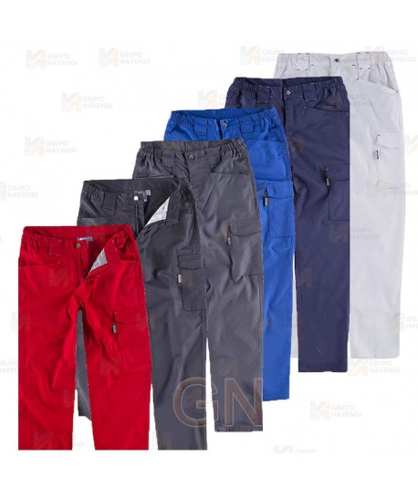 Pantalón de trabajo, bielástico y multibolsillos
