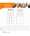 Pantalón multibolsillos con tejido elástico color azul marino oscuro
