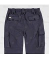 Pantalón multibolsillos con tejido elástico color azul marino oscuro