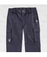 Pantalón multibolsillos con tejido elástico color azul marino oscuro