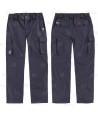 Pantalón multibolsillos con tejido elástico color azul marino oscuro