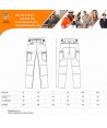 Pantalón multibolsillos con tejido elástico y trabillas anchas
