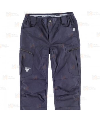 Pantalón multibolsillos con tejido elástico y trabillas anchas