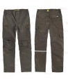 Pantalón laboral multibolsillos con tejido elástico y rodilleras -Unisex- color verde caza