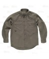Camisa manga larga transpirable tipo safari color verde caza