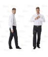 Camisa manga larga transpirable tipo safari color blanca