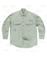 Camisa manga larga transpirable tipo safari color verde topo