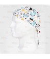 Bandana estampada con elásticos y cordones
