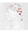 Bandana estampada con elásticos y cordones