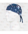 Bandana estampada con elásticos y cordones