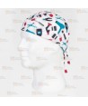 Bandana estampada con elásticos y cordones