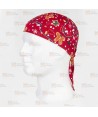 Bandana estampada con elásticos y cordones