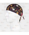 Bandana estampada con elásticos y cordones