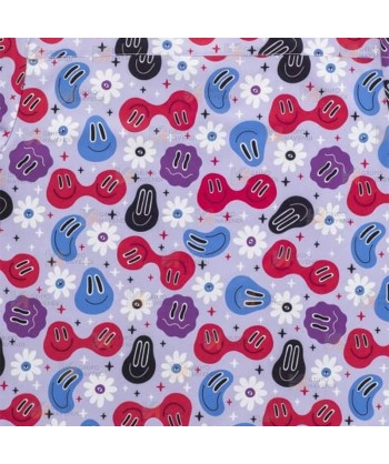 Casaca sanitaria estampada de manga corta y bolsillos