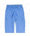 Pantalón sanitario unisex con tejido elástico y ajuste de cordón color celeste