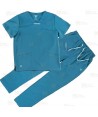 Conjunto sanitario unisex de casaca y pantalón con tejido elástico color azafata