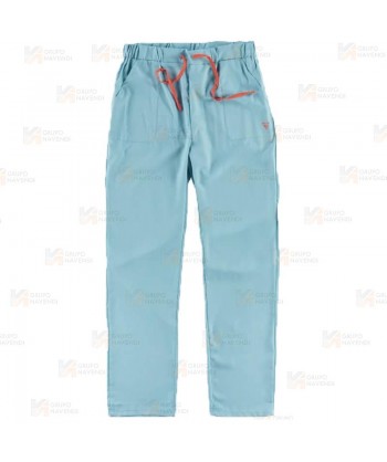 Conjunto sanitario unisex de casaca y pantalón con tejido elástico color verde agua