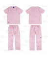 Conjunto sanitario elástico de casaca y pantalón color rosa