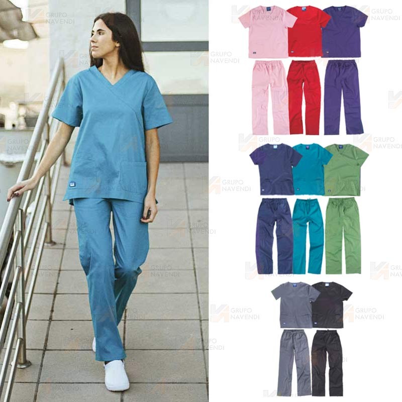 Conjunto sanitario económico de casaca y pantalón, elástico -Unisex-