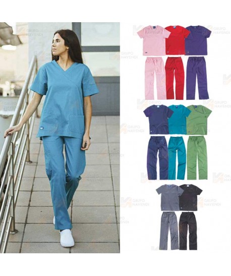 Conjunto sanitario económico de casaca y pantalón, elástico -Unisex-