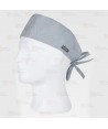 Gorro sanitario con ajuste de tiras color gris