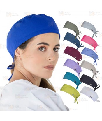 Gorro sanitario liso con ajuste de tiras -Unisex-