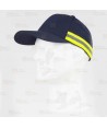 Gorra con cinta reflectante-fluorescente. Ajuste trasero con velcro.