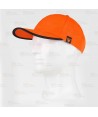 Gorra de alta visibilidad con cinta reflectante-fluorescente color naranja flúor