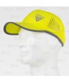 Gorra transpirable con rejilla y cinta reflectante-fluorescente color amarillo flúor