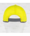 Gorra transpirable con rejilla y cinta reflectante-fluorescente color amarillo flúor