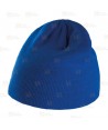 Gorro de punto acrílico de punto canalé grueso color azulina