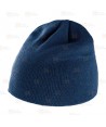 Gorro de punto acrílico de punto canalé grueso color marino