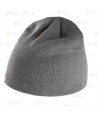 Gorro de punto acrílico de punto canalé grueso color gris oscuro
