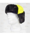 Gorro alta visibilidad con orejeras abatibles, forrado de pelo y acolchado