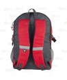 Mochila porta equipaciones en alta visibilidad de 20 litros color rojo y gris oscuro