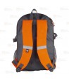 Mochila porta equipaciones en alta visibilidad de 20 litros color naranja flúor y gris oscuro oscuro
