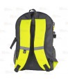Mochila porta equipaciones en alta visibilidad de 20 litros color amarillo flúor y gris oscuro oscuro