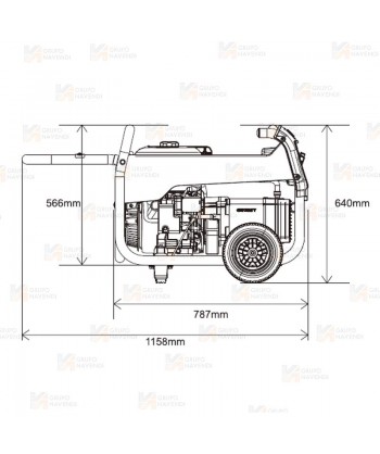 Generador trifásico a gasolina 4T (9.200W) homologado seguridad