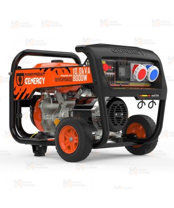 Generador trifásico a gasolina 4T (9.200W) homologado seguridad